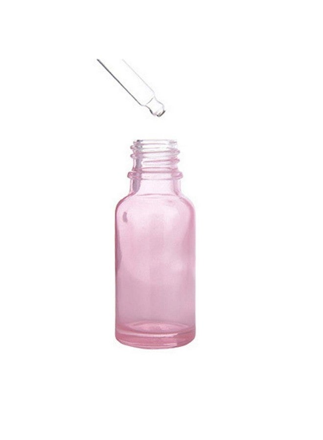 mollensiuer 2Pcs Pink Glass Essential Oil Dropper Bottles Containers Empty Round Bottles With Glass Eye Dropper Dispenser For Transfer Storing Oils Perfume Aromatherapy Lotion Cosmetic Sample Liquid (50Ml)  - Image 3