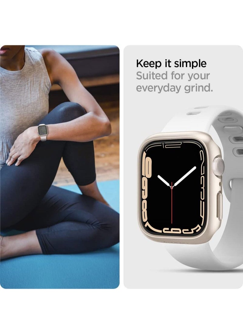 Spigen Thin Fit Apple Watch Series 8/7 (41mm) Case Cover - Starlight  - Image 4