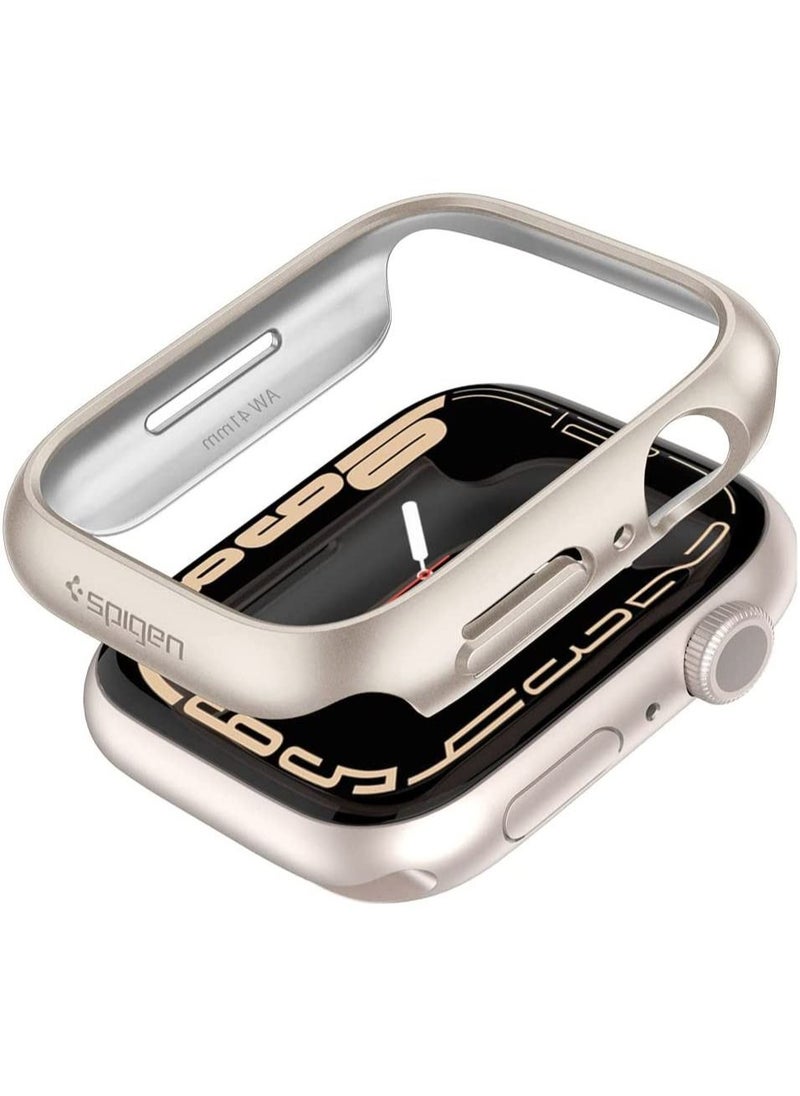 Spigen Thin Fit Apple Watch Series 8/7 (41mm) Case Cover - Starlight  - Image 1