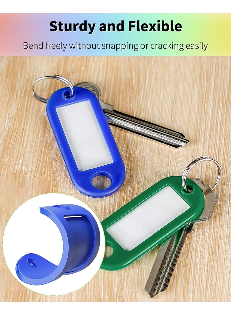 Uniclife 40 Pack Tough Plastic Key Tags with Split Ring Label Window, Assorted Colors - Image 4