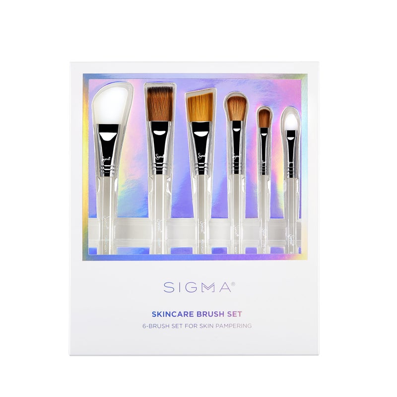 Sigma Beauty Sigma Beauty Skincare Brush Set  Skincare Brushes for Applying Skincare Products to Face and Skin Includes 6 Skincare Tools for Masks Creams Gels and Serums 6 Pcs
