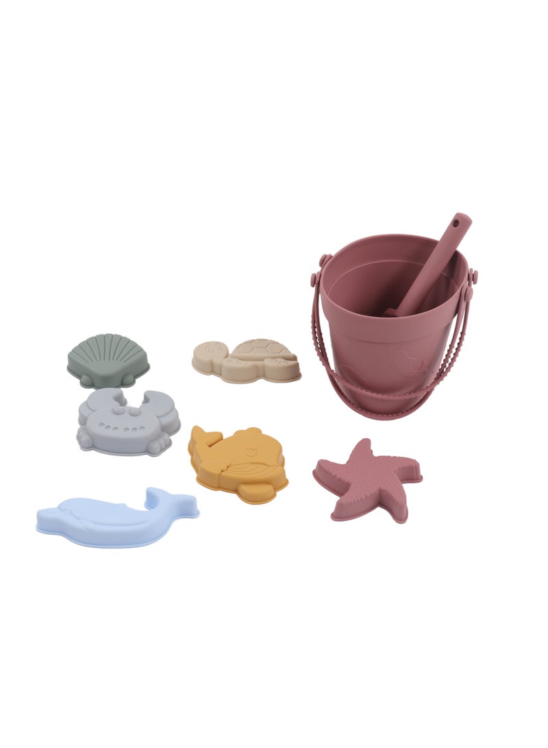 Velaurs 10-Piece Silicone Beach Toy Set Including Silicone Bucket Animal Model Sand Shovel - Image 2