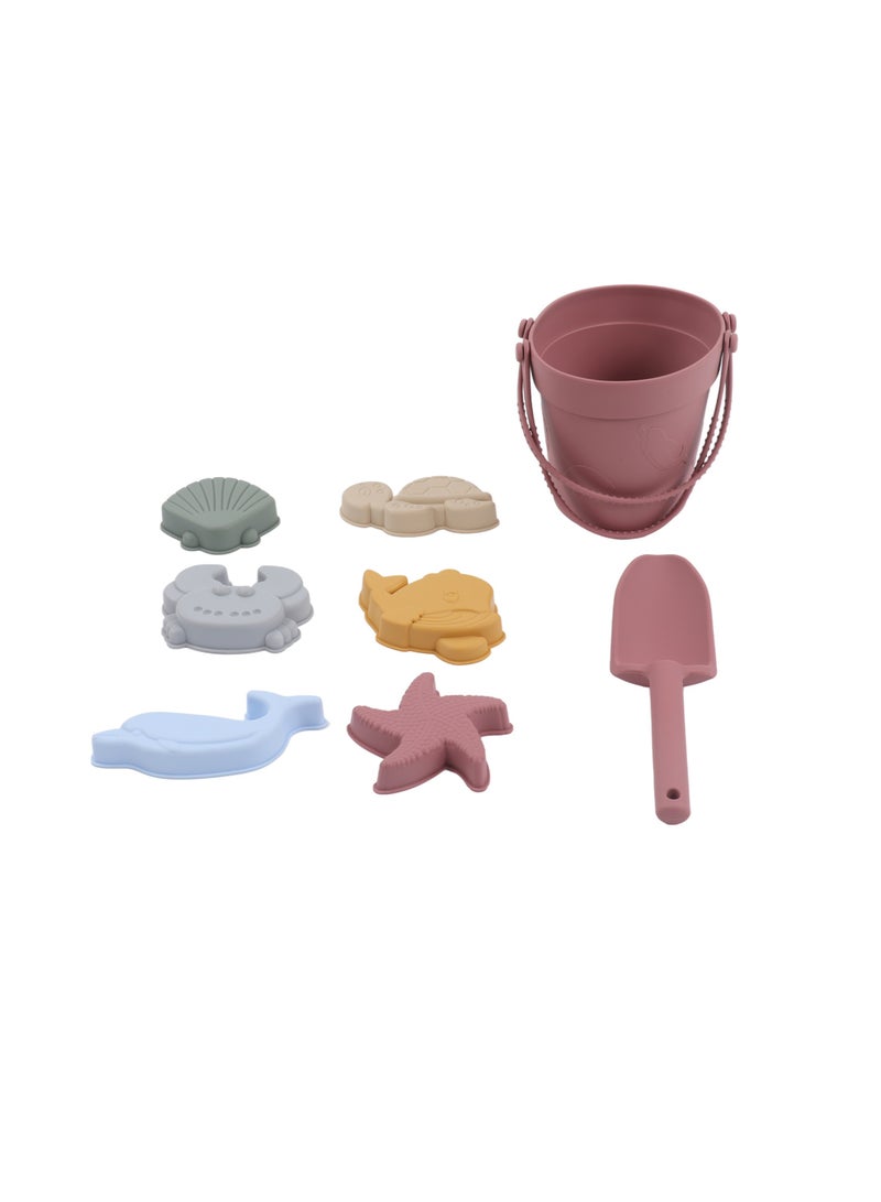 Velaurs 10-Piece Silicone Beach Toy Set Including Silicone Bucket Animal Model Sand Shovel - Image 3