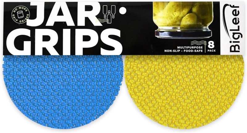 BigLeef Jar Opener Gripper Pad, Jar Grippers For Opening Jars For Opening Bottles, Cans Lids, 8 Multi Purpose Manual Silicone Grip Pads, 5.5" Round By - Image 1
