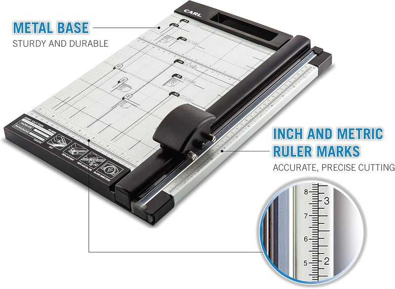 CARL 12 inch DC-200N Premium Rotary Paper Trimmer, Metal Base, 15 Sheet Cutting Capacity. - Image 4