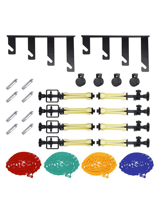 goshoot Expand Backdrop Background Roller System Photography 4 Roller Wall Mounting Manual Background Support System Ceiling Holder for Photo Studio Video Portrait Product Photography - Image 1