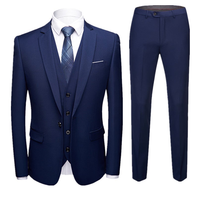 Men'S Groom Suit Three-Piece Korean Slim-Fit Casual Work Suit Men'S Suit - Image 2