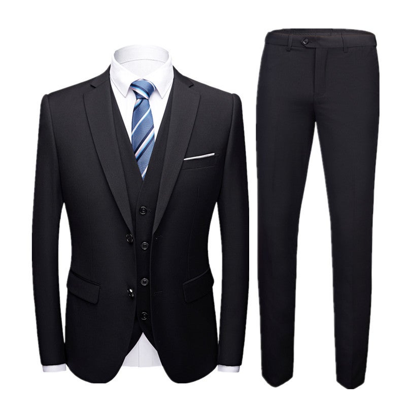 Men'S Groom Suit Three-Piece Korean Slim-Fit Casual Work Suit Men'S Suit - Image 3