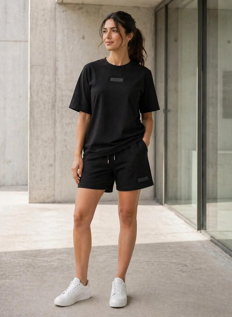 Ashita Fernandes AF Originals Premium Linen Relaxed Fit Shorts in Deep Black