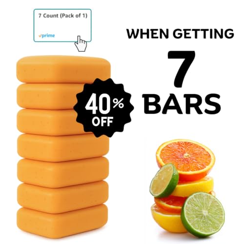 KELEBS Laundry Soap Bar - Hypoallergenic and Organic Citrus Formula for Sensitive Skin - Stain Remover for Delicate Clothes, Underwear, Collar - 2 Bars - Image 2