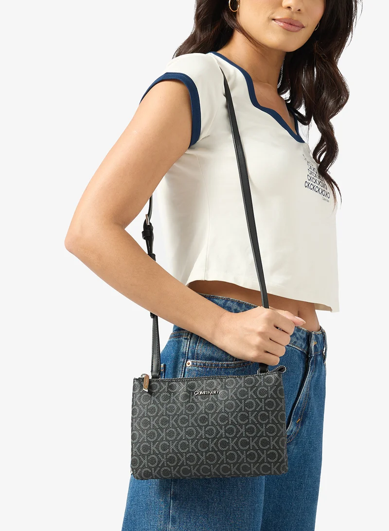 CALVIN KLEIN  Monogram East West Crossbody for Women | Best Price UAE