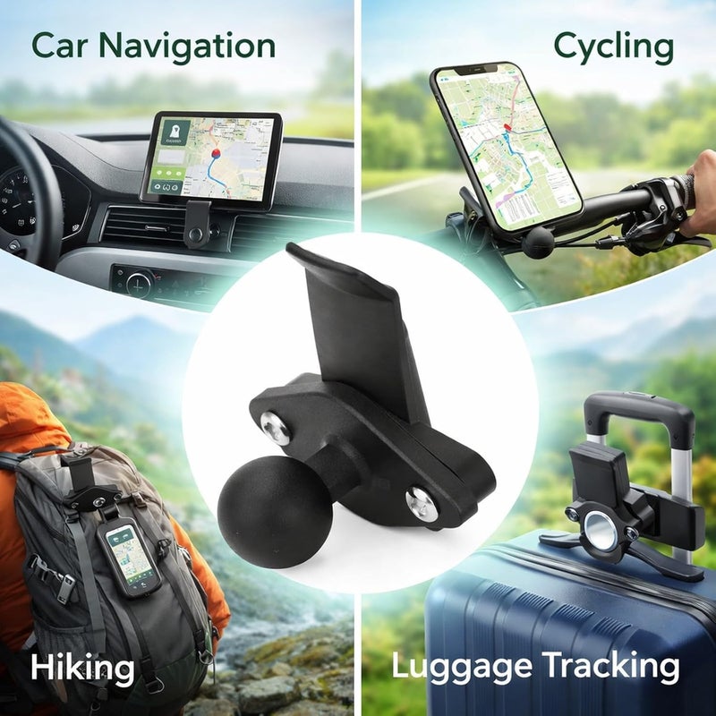 Dashboard GPS Back Mount Anti Shake Handheld GPS Clip Holder with 1 Inch Ball Head for Motorcycle Off Road Car - Image 4