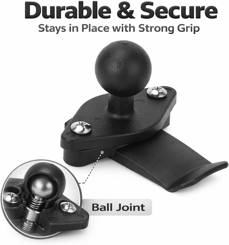 Dashboard GPS Back Mount Anti Shake Handheld GPS Clip Holder with 1 Inch Ball Head for Motorcycle Off Road Car - Image 2