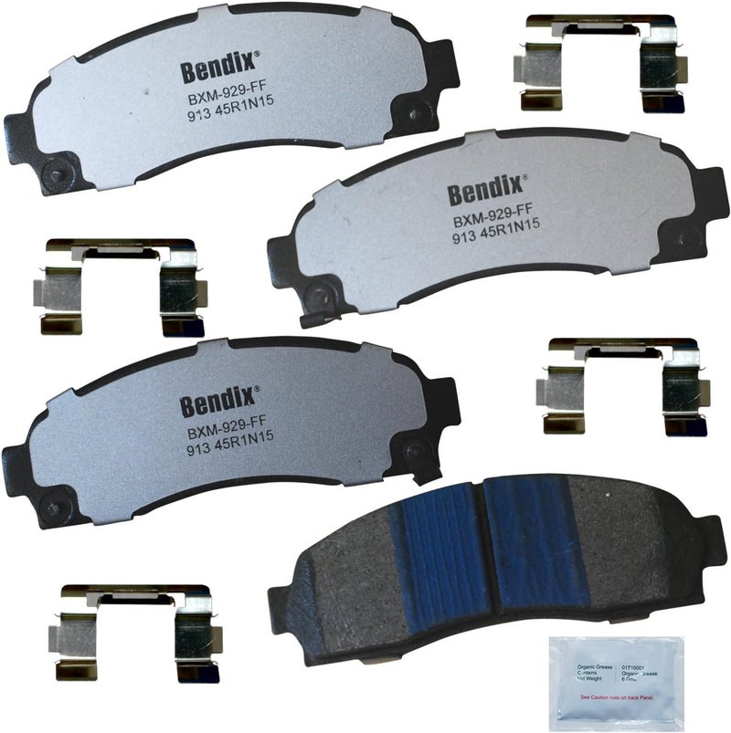 Bendix Fleet Metlok MKD913FM Semi-Metallic Front Brake Pads for Chevrolet Equinox 2006-2005, Pontiac Torrent 2006, Saturn Vue 2007-2002 - Image 1