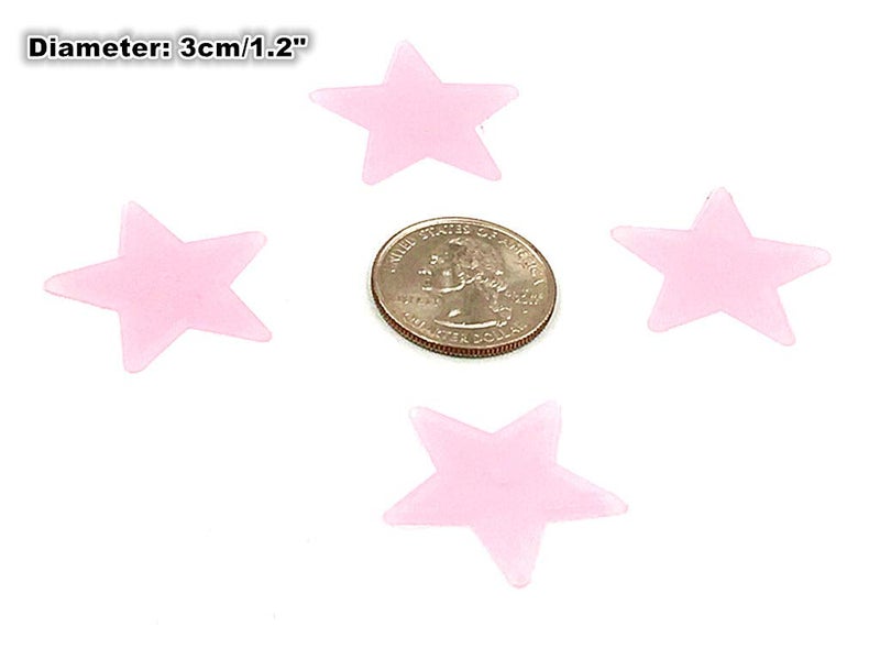 Kinteshun Glow in The Dark Stars Sticker Luminous Stars Wall Ceiling Pasters(100pcs,Pink,1.2 Inches) - Image 3