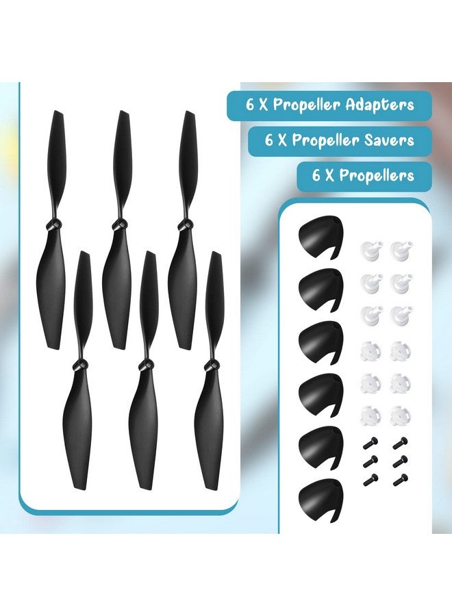 Hanaive 6 Sets Hanaive Rc Plane Propellers Compatible With Trc385 And Trc285G Propellers Rc Airplane Carbon Fiber Nose Cone Compatible With Propeller Savers And Adapters - Image 3