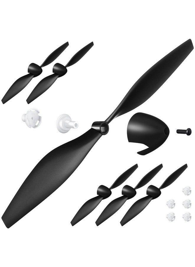 Hanaive 6 Sets Hanaive Rc Plane Propellers Compatible With Trc385 And Trc285G Propellers Rc Airplane Carbon Fiber Nose Cone Compatible With Propeller Savers And Adapters - Image 1