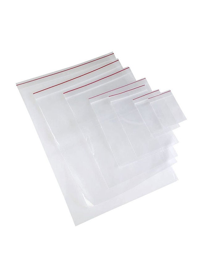 MARKQ 100-Piece 12x18 inches Clear Poly Reclosable Zipper Lock Bags - Resealable Plastic Zipper Bags For Moving And Storing Garments Pants Blankets Home And Office Supplies - Image 1