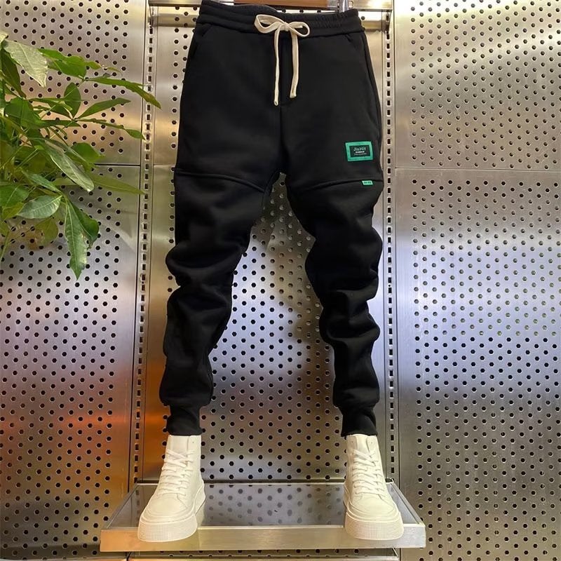 2023 Mens Spring Autumn Embroidered Joggers Slim Casual Light gray  - Image 2