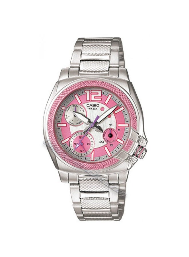 CASIO ساعة يد أنالوج قياسية بحزام من الفولاذ المقاوم للصدأ للنساء LTP-1320D-4AV - Image 1