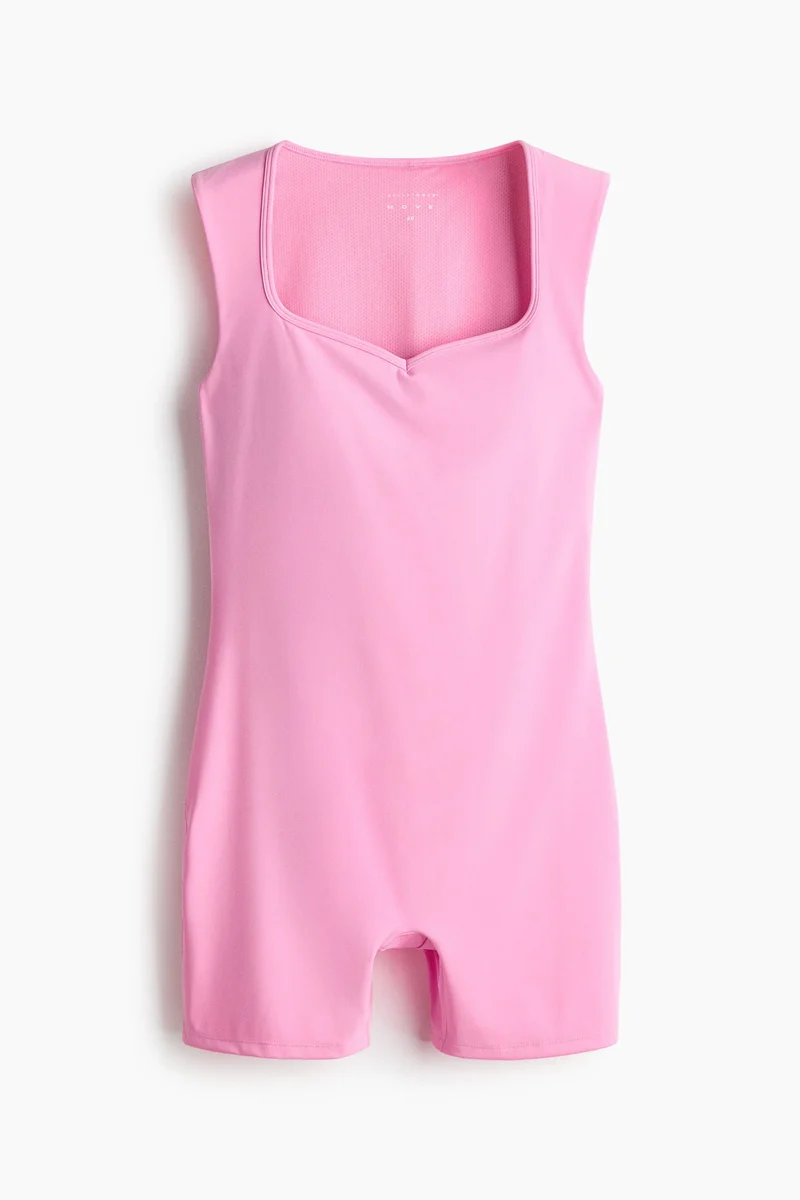 H&M Slim Fit Sports playsuit with SculptMove™