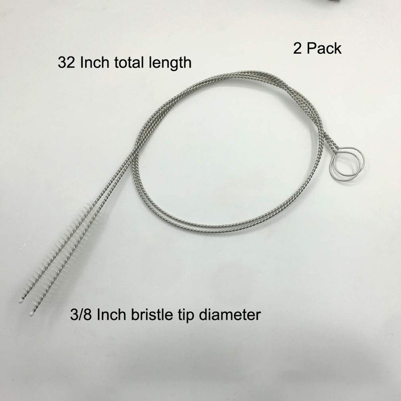 Huouo 2 Pcs Cleaning Brush Bristle Tip 3/8” by 32” Inch Long - Flexible Cleaner Tool for Clean Keg, Feeding Tube, Line Tube Hose - Image 3