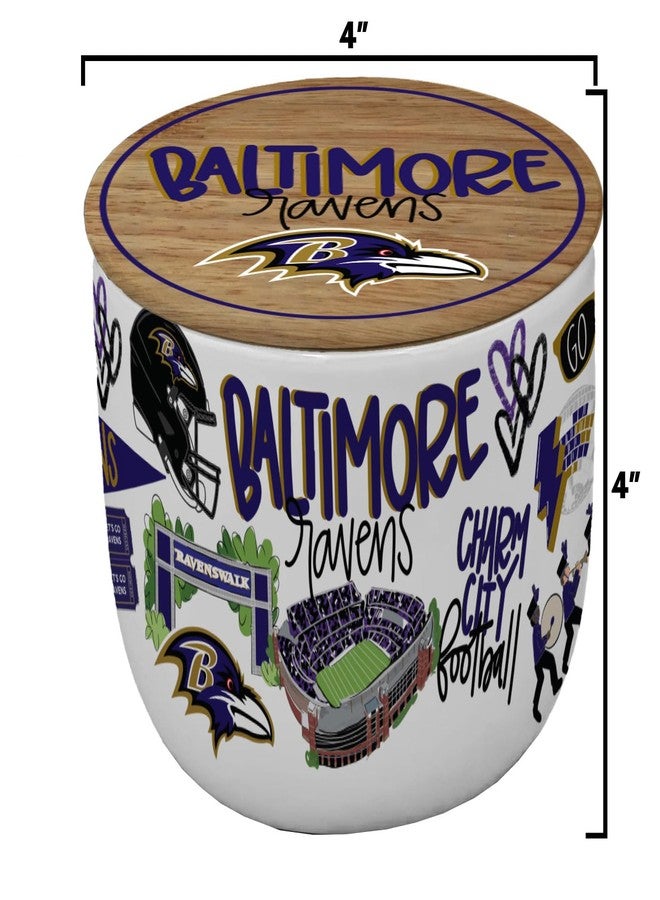 Proformance Home NFL Baltimore Ravens Loco Fan 16oz Ceramic Candle - Image 3