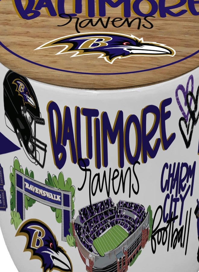 Proformance Home NFL Baltimore Ravens Loco Fan 16oz Ceramic Candle - Image 2