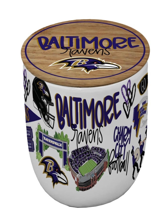 Proformance Home NFL Baltimore Ravens Loco Fan 16oz Ceramic Candle - Image 1