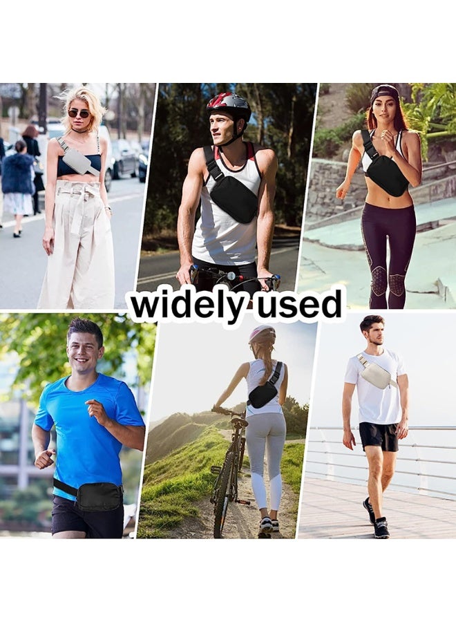 Fanny Pack for Men & Women, Water Resistant Waist Bag Belt Bag with Adjustable Strap, Crossbody Waist Pouch Packs Chest Bag for Travel Walking Running Hiking Cycling Outdoor Sports (Black)  - Image 4
