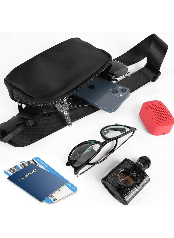 Fanny Pack for Men & Women, Water Resistant Waist Bag Belt Bag with Adjustable Strap, Crossbody Waist Pouch Packs Chest Bag for Travel Walking Running Hiking Cycling Outdoor Sports (Black)  - Image 5
