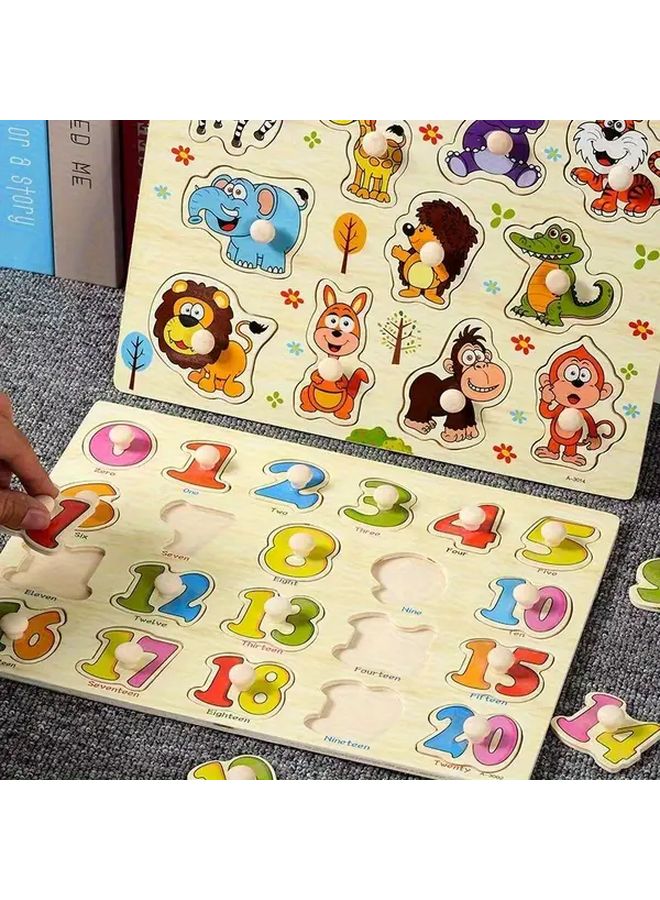 Wooden Digital Cognition Number Puzzle 0 20 Scratch Resistant Math Learning Toy For Early Childhood Education - Image 5