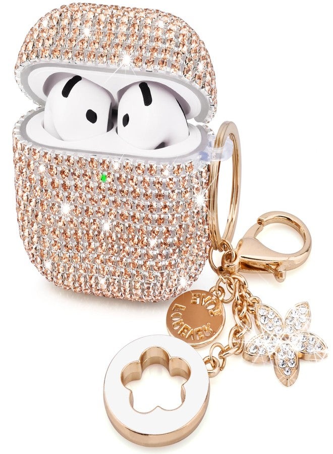 VISOOM Cute Jewelry Case for Airpods 4 Cases 2024 Cover Women, Sparkly Air pods 4 Gen Case Hard TPU Airpod Case 4th Generation Glitter iPods 4 Case with Bling Keychain for iPods Earbuds Airpods 4th - Image 1