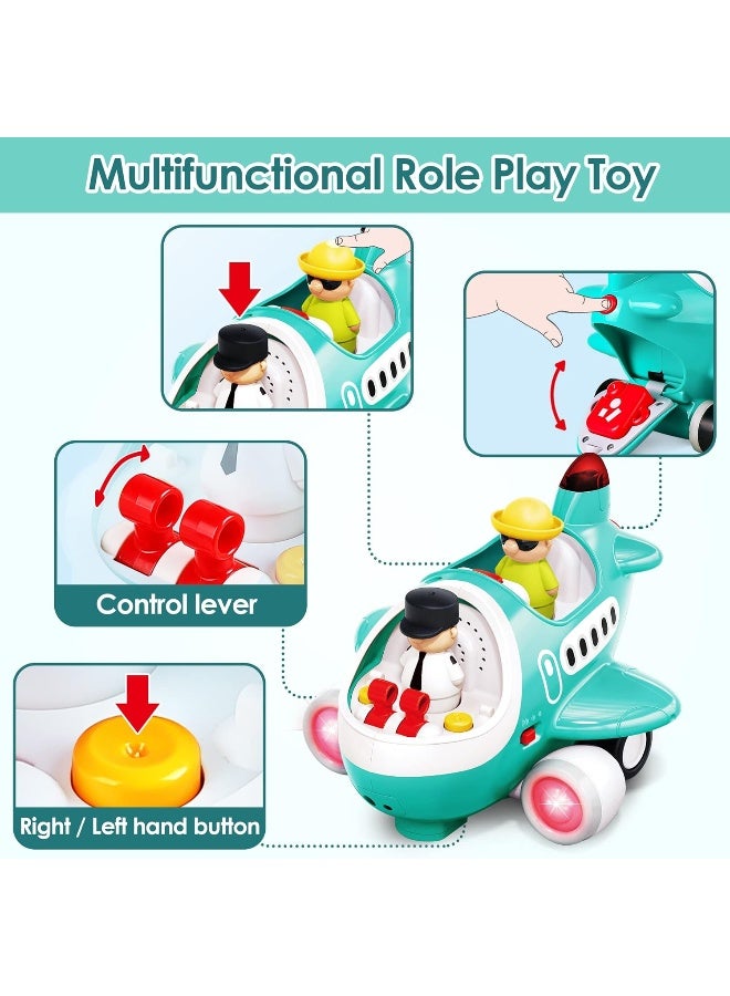 iPlay, iLearn Toddler RC Plane Toys, Baby Remote Control Musical Airplane W/Light & Sound, Pretend Play Travel Set W/Figures, Christmas Birthday Gifts for 18 24 Month, 2 3 4 Year Old Kids Boys Girls - Image 5
