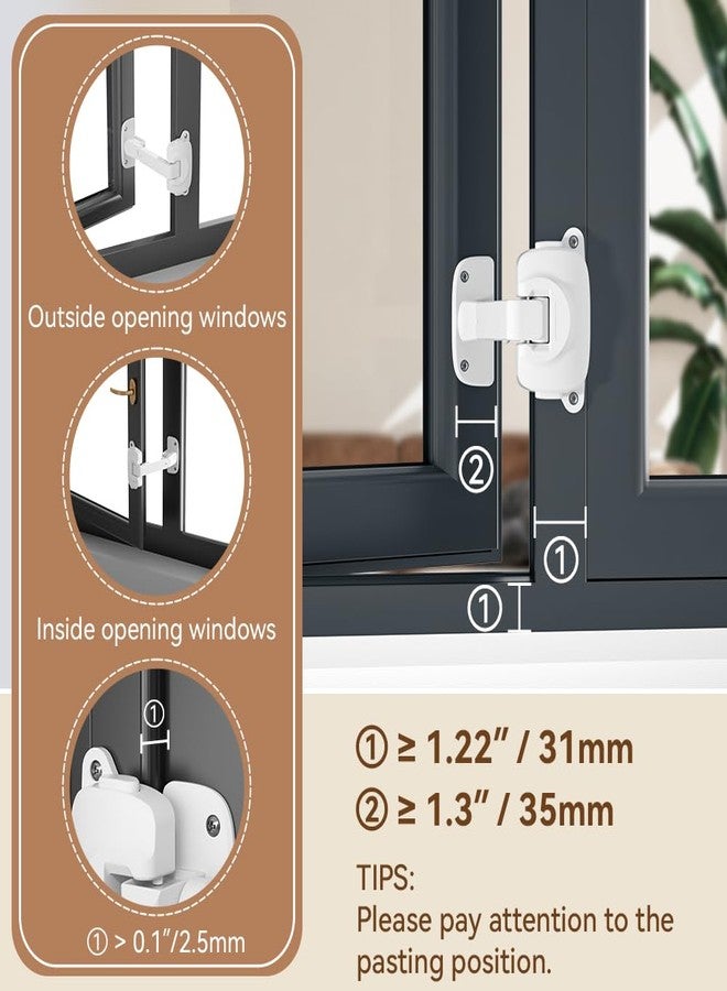 EUDEMON 1 Packing Updated Baby Window Safety Lock, Childproof Window Restrictor for UPVC, Adjustable Winodw Guard for Wooden, Metal Frames (Grey) - Image 4