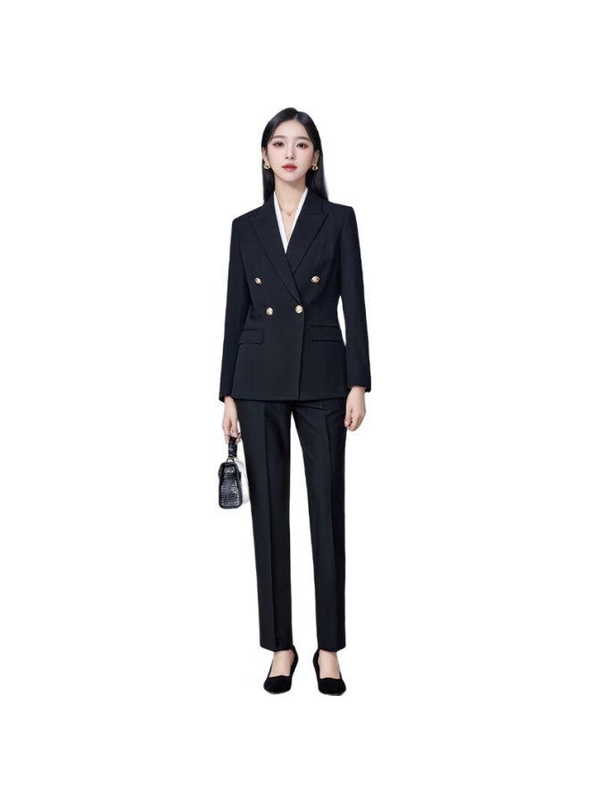 TELUOMAN Professional Women'S Suit Set, Formal Wear For College Students, Interview Attire, Office Work Uniform, Casual Blazer For Women, Spring And Autumn - Image 1