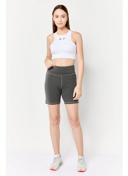 adidas Originals Women Sportswear Fit Biker Shorts, Charcoal  - Image 4