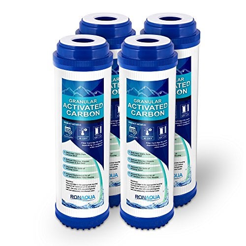 Ronaqua Granular Activated Carbon Water Filter Cartridge by Ronaqua WELL-MATCHED with WFPFC9001, AP117, GAC-10, FXUTC, GAC1 (4 Pack) - Image 1