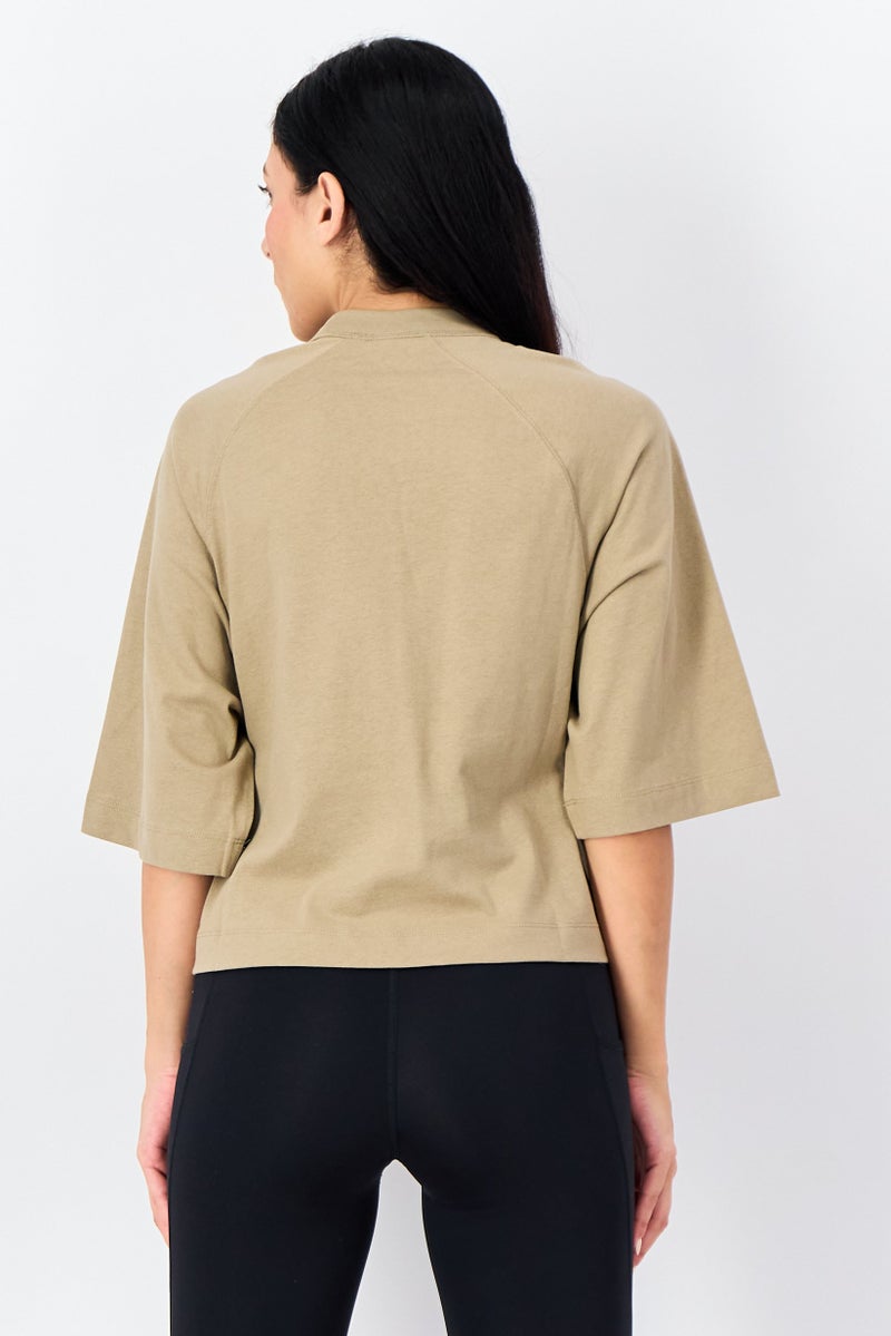 PUMA Women Oversized Fit Short Sleeve Outdoor T-Shirt, Dark Beige - Image 2