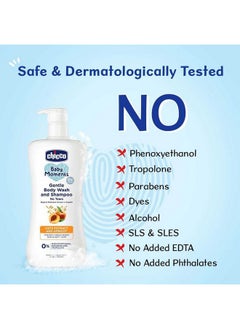 Chicco Baby Moments Gentle Bodywash & Shampoo With Oats Extracts & Apricot, 200Ml |Head-To-Toe|No Tears Formula|Moisturized Skin & Hair|Dermatologically Tested | Parabens & Phenoxyethanol Free  - Image 4