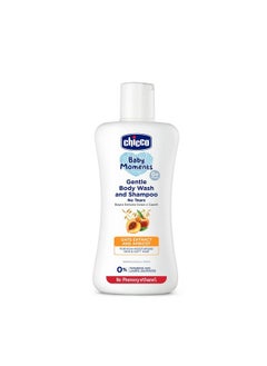 Chicco Baby Moments Gentle Bodywash & Shampoo With Oats Extracts & Apricot, 200Ml |Head-To-Toe|No Tears Formula|Moisturized Skin & Hair|Dermatologically Tested | Parabens & Phenoxyethanol Free  - Image 1