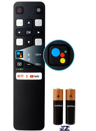 Universal Voice Remote Control Suitable for TCL Android 4K Smart TV, RC802V FNR1 for TCL TV 40S334 50S434 55S434 75S434 40S330 70S430 32S334 55S435 50S435 43S434 32S6500A 65P8S 65P8 55P8S1 with battery - pzsku/Z7C1427FDA91A26CEE1DBZ/45/_/1732709706/2902de64-c279-4b07-9f12-a03c1a659269