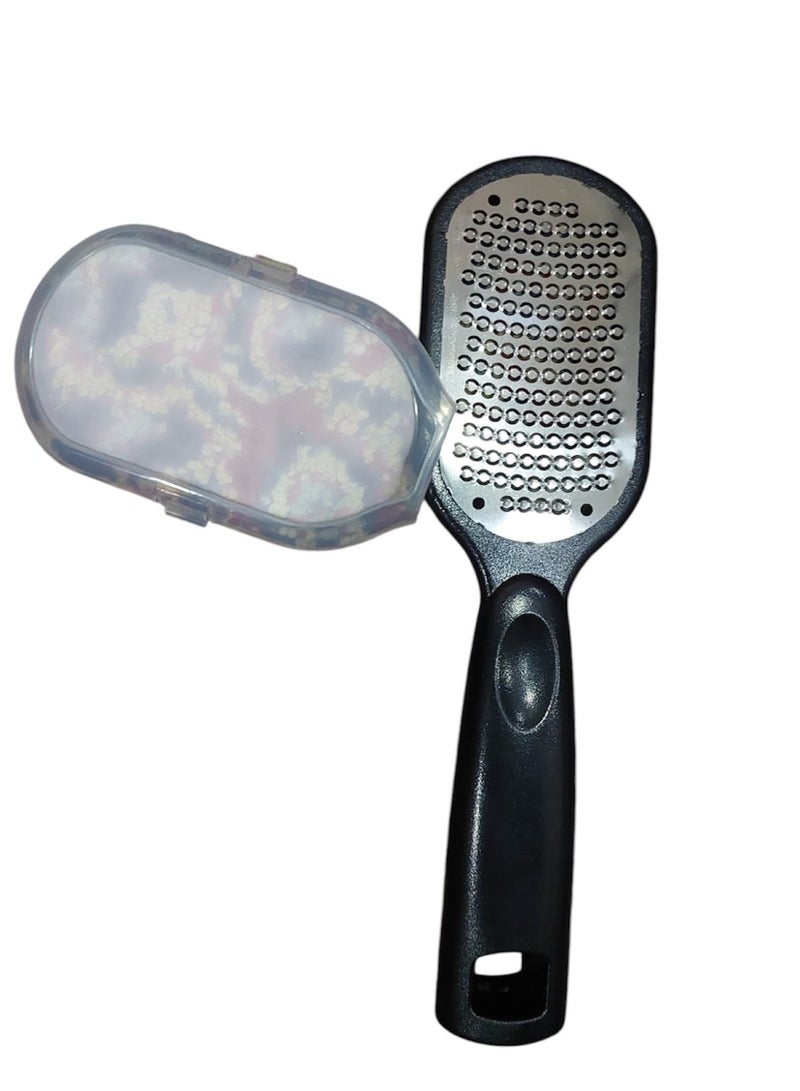 Professional foot file for removing dead and hard skin and cracked heels for pedicures. 1 piece, random color. - Image 3