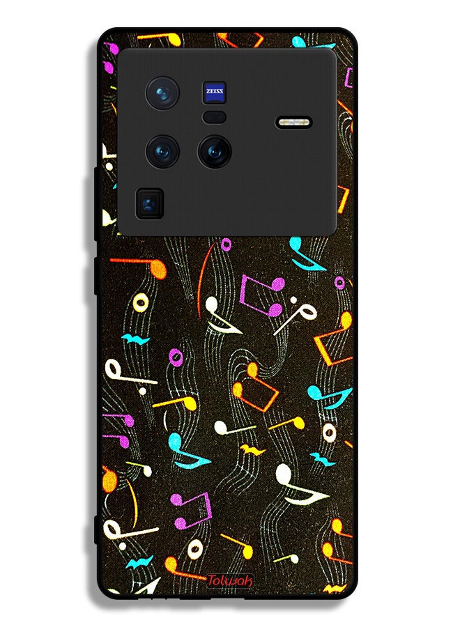 Tolwak Vivo X80 Pro Protective Case Cover Music Fabric Pattern - Image 2