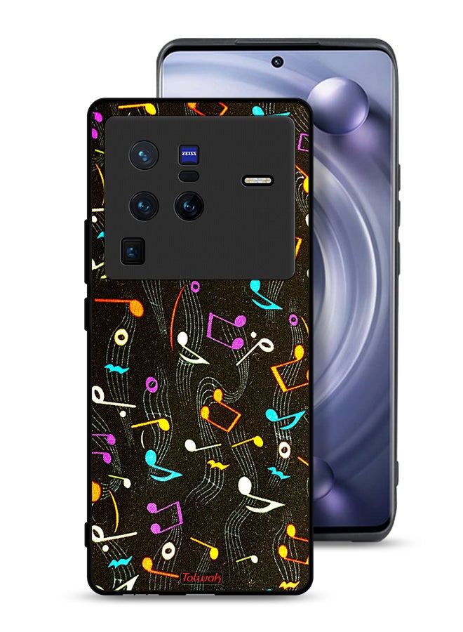 Tolwak Vivo X80 Pro Protective Case Cover Music Fabric Pattern - Image 1