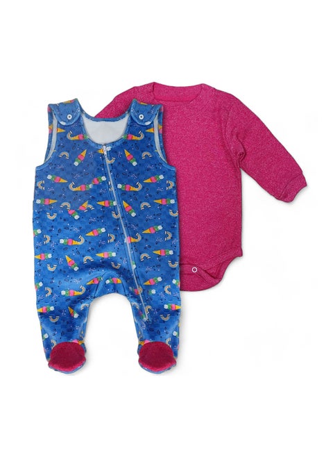 طقم  بيبي قطعتين سالوبيت + أندر شيرت