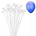 PP OPOUNT 20 PCS Balloon Sticks 157 Inch Sticks with Cups Plastic Sticks for Anniversary Birthday Wedding Decoration Centerpieces White - Image 2