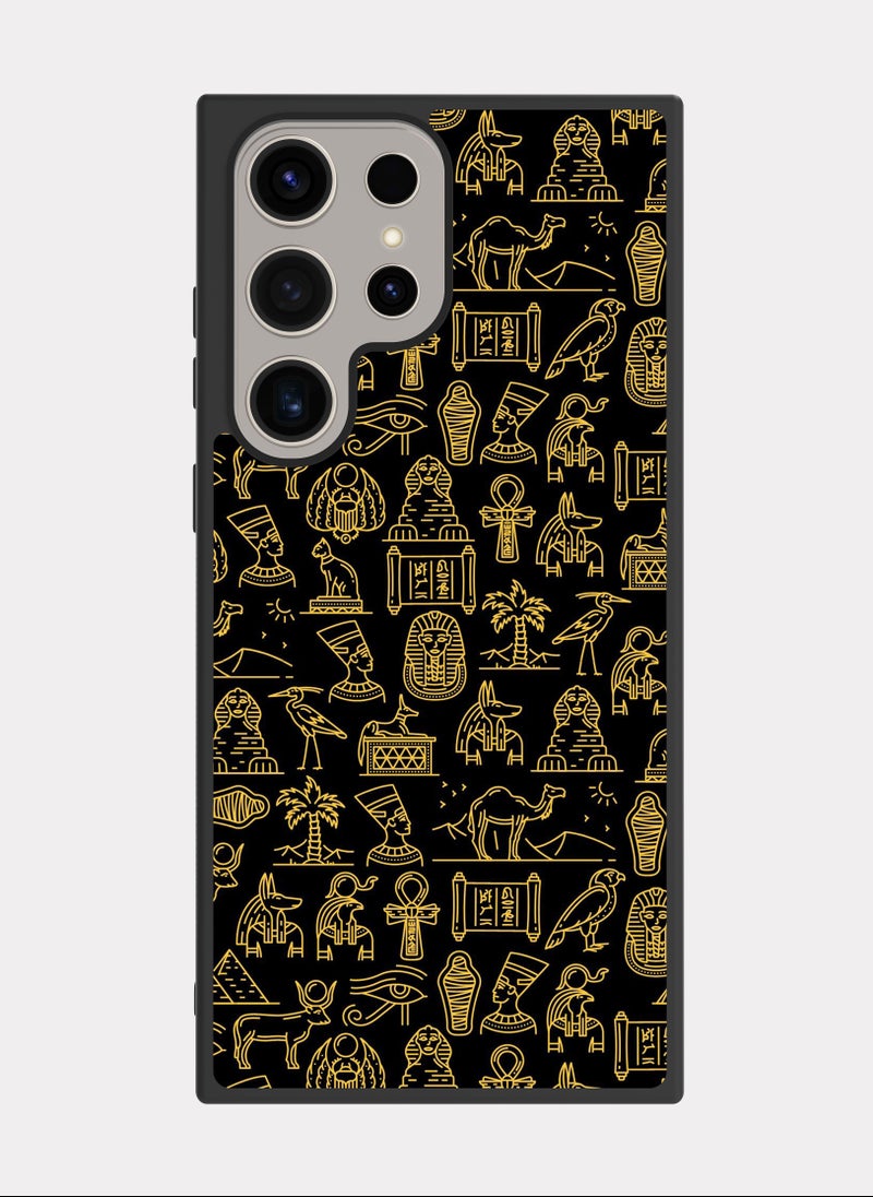 PXLAAT Samsung Galaxy S24 Ultra case cover Pharaonic Pattern  - Image 1