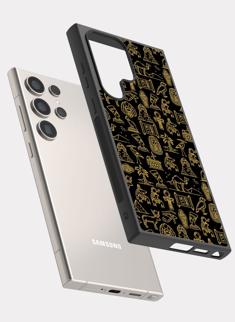 PXLAAT Samsung Galaxy S24 Ultra case cover Pharaonic Pattern  - Image 2