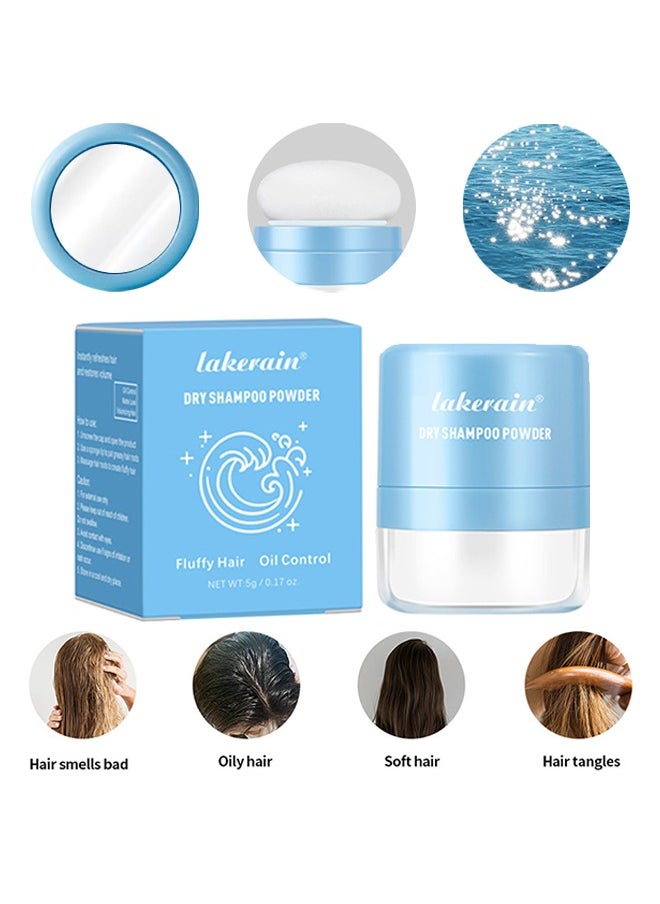 lakerain Dry Shampoo Powder, Fluffy Hair- Oil Control, Fragrance and Volumizes Hair, Long-lasting, Refreshing all Day, Mild and Easy to Use, Unisex # Ocean fragrance（5g）  - Image 1